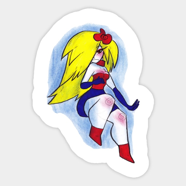 Watercolor Superhero Girl Sticker by saradaboru